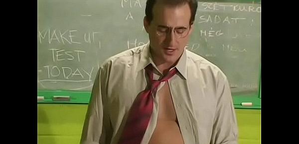  Captivating teacher gives a sexy blowjob and fingers pussy